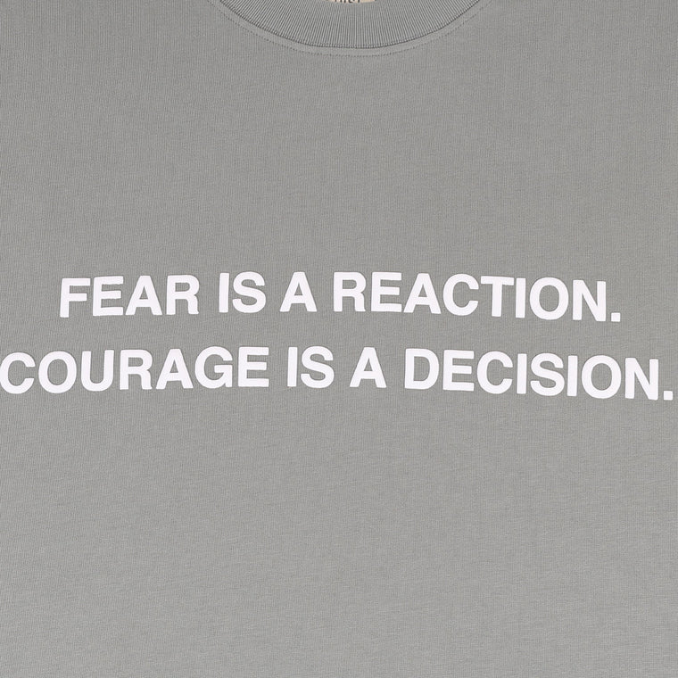A[S]USL FEAR IS A RECATION TEE-GREY