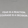 A[S]USL FEAR IS A RECATION TEE-GREY