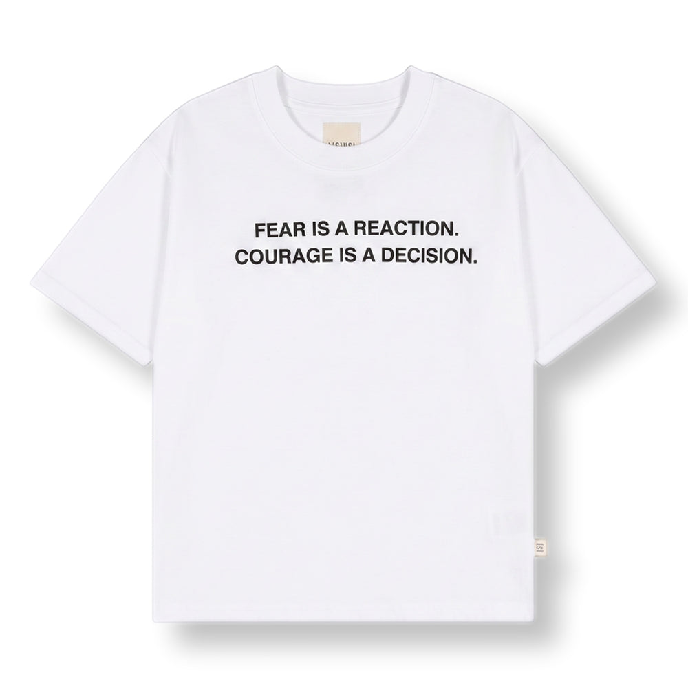 A[S]USL FEAR IS A RECATION TEE-WHITE