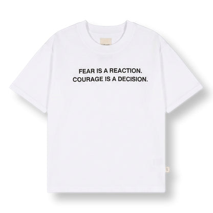 A[S]USL FEAR IS A RECATION TEE-WHITE