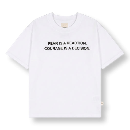 A[S]USL FEAR IS A RECATION TEE-WHITE