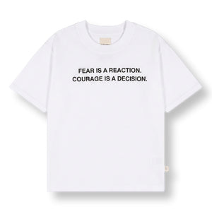 A[S]USL FEAR IS A RECATION TEE-WHITE