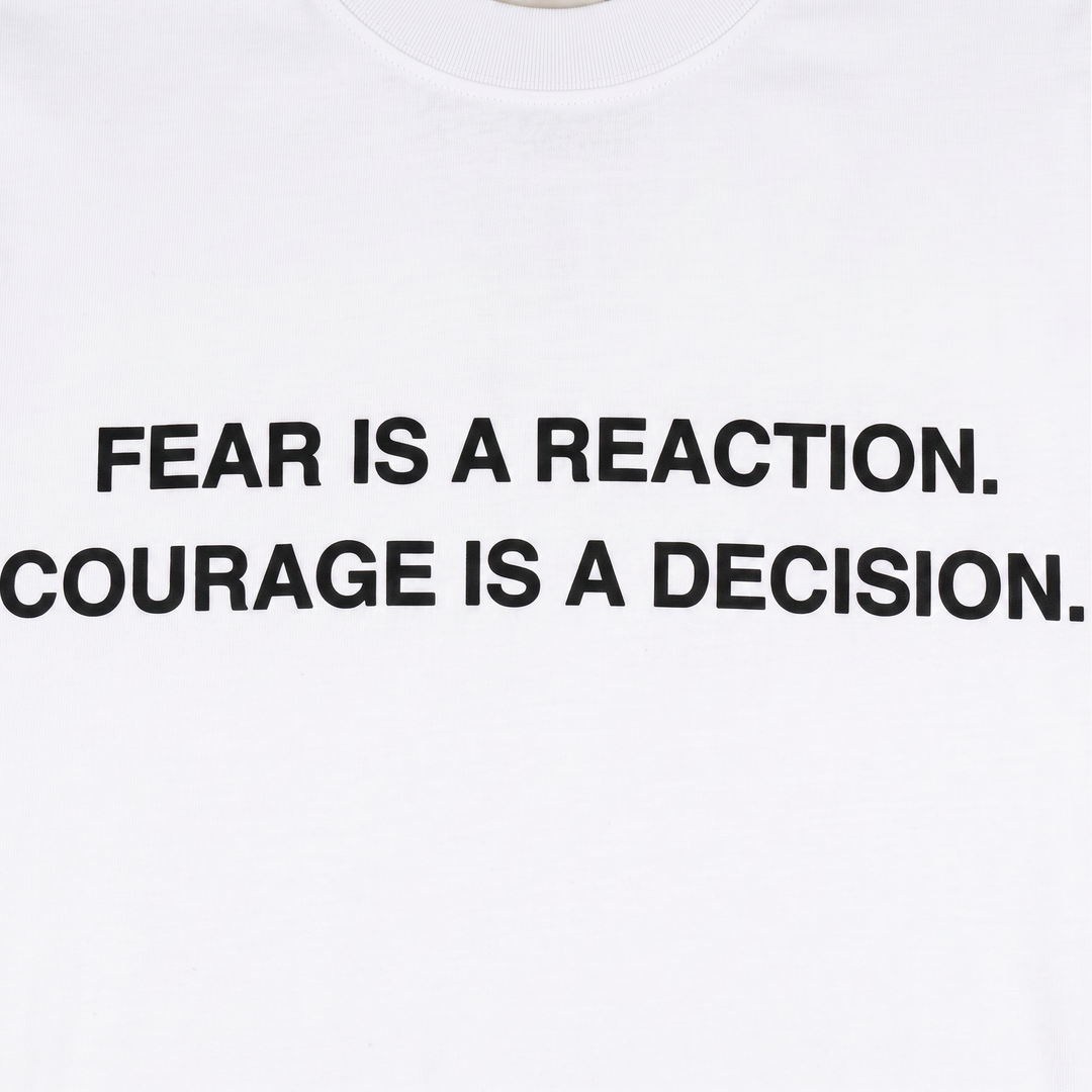 A[S]USL FEAR IS A RECATION TEE-WHITE