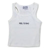NEUTRAL SOCIETY FEEL TO EMO. TANK TOP-WHITE