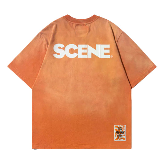 SCENE BY ICE FIRE FESTIVAL SNOW WASHED TEE-ORANGE