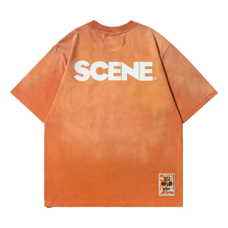 SCENE BY ICE FIRE FESTIVAL SNOW WASHED TEE-ORANGE