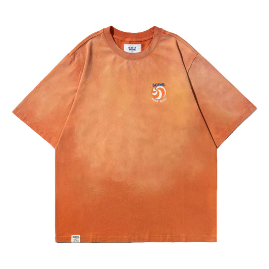 SCENE BY ICE FIRE FESTIVAL SNOW WASHED TEE-ORANGE