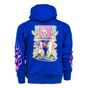 #FR2 FIGHT OVER A RABBITS HOODIE-BLUE