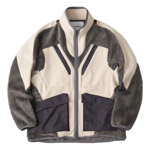 WHITE MOUNTAINEERING FLEECE BLOUSON-GREY