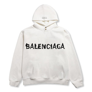 ORI FREDERIQO FLEECE HOOEDE SWEATSHIRT-WHITE