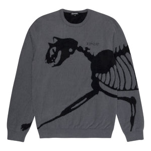 RIPNDIP FOSSIL MOHAIR KNIT SWEATER-CHARCOAL