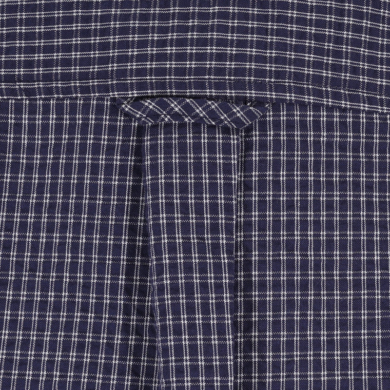 A[S]USL FOUR POCKETS CHECK SHIRT-NAVY CHECKS