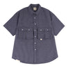 A[S]USL FOUR POCKETS CHECK SHIRT-NAVY CHECKS