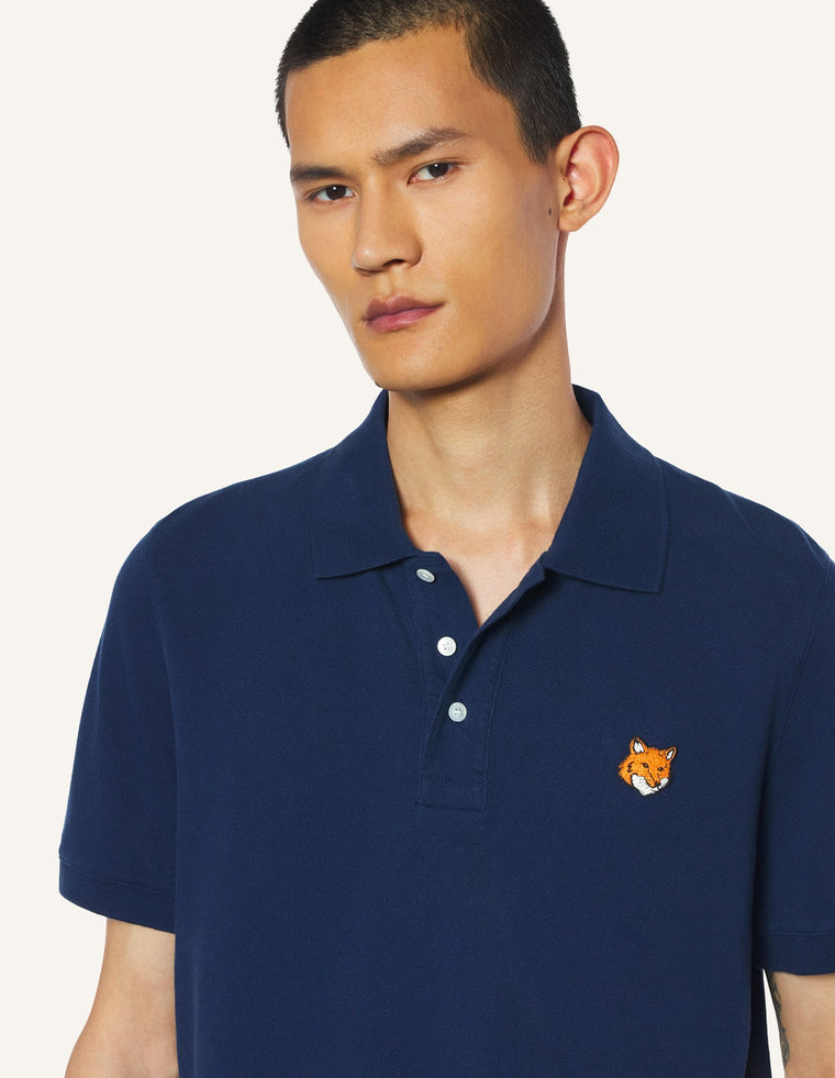 MAISON KITSUNE FOX HEAD REGULAR POLO-CLASSIC NAVY