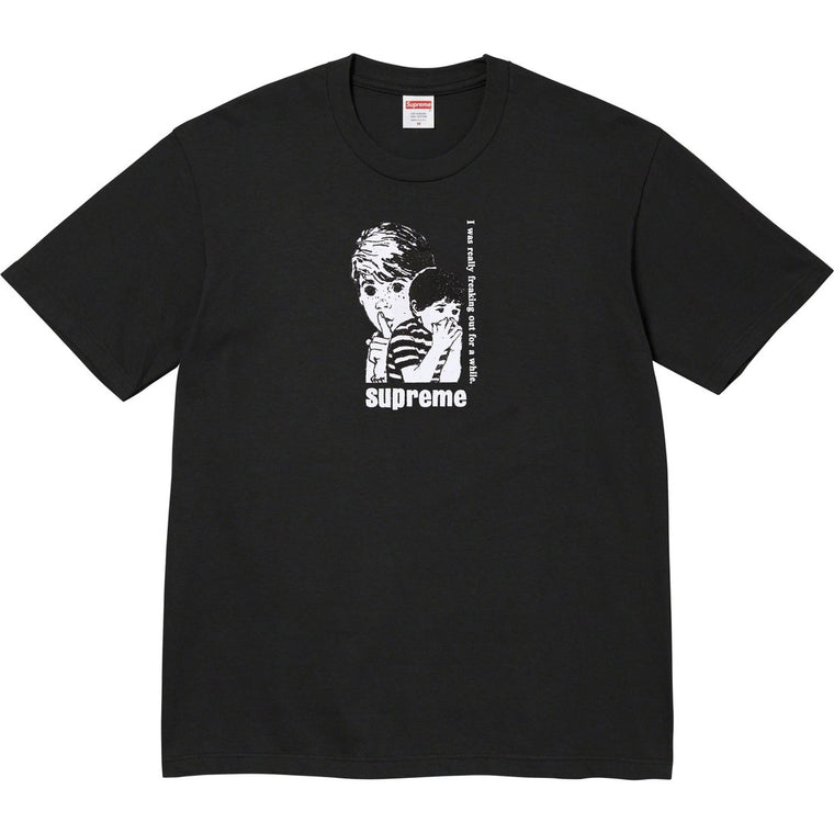 SUPREME FREAKING OUT TEE-BLACK