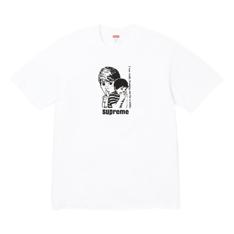 SUPREME FREAKING OUT TEE-WHITE