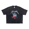 2ND CLOSET "FREEDAMN FOR ALL" WASHED CROPPED T-SHIRT-BLACK