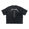 2ND CLOSET "FREEDAMN FOR ALL" WASHED CROPPED T-SHIRT-BLACK