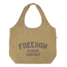 A[S]USL FREEDOM CANVAS TOTE BAG-BROWN