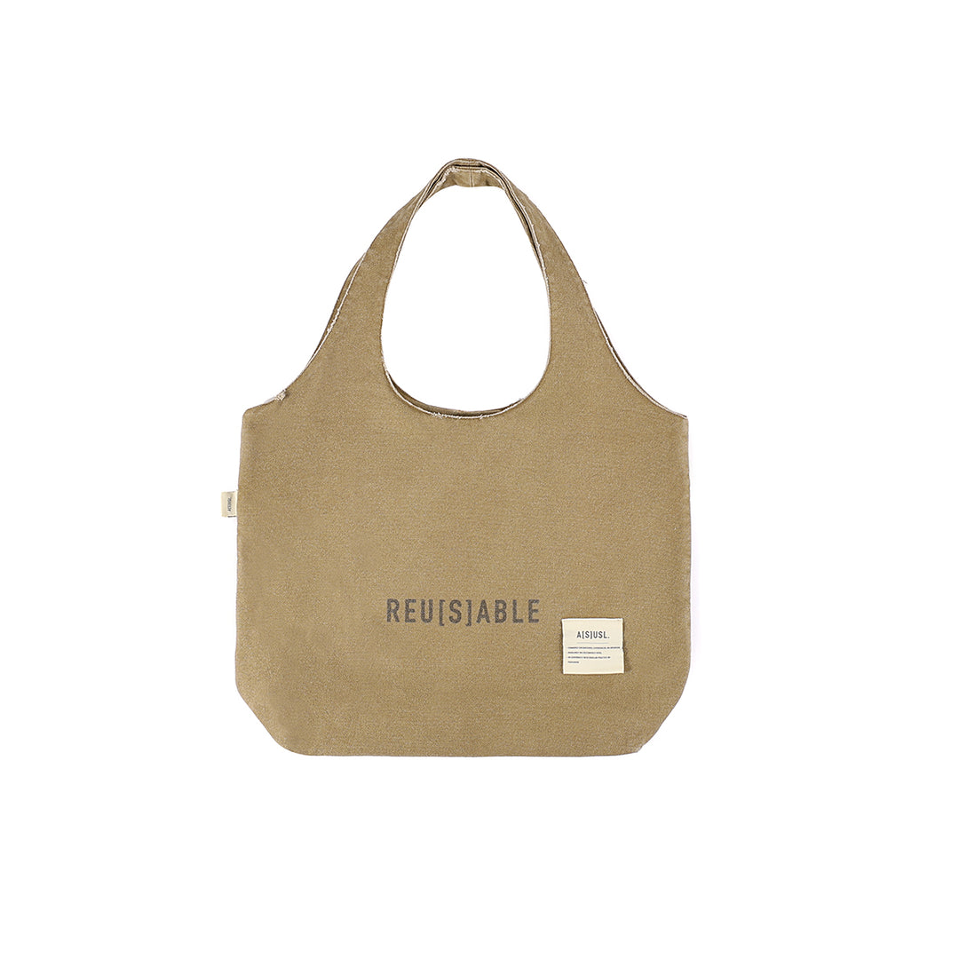A[S]USL FREEDOM CANVAS TOTE BAG-BROWN