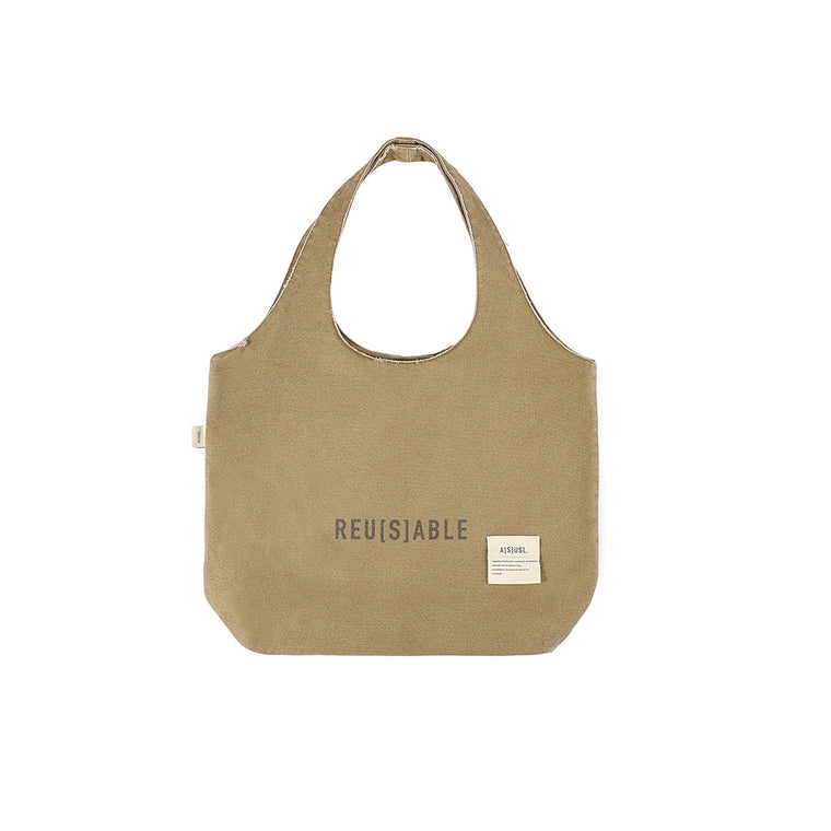 A[S]USL FREEDOM CANVAS TOTE BAG-BROWN