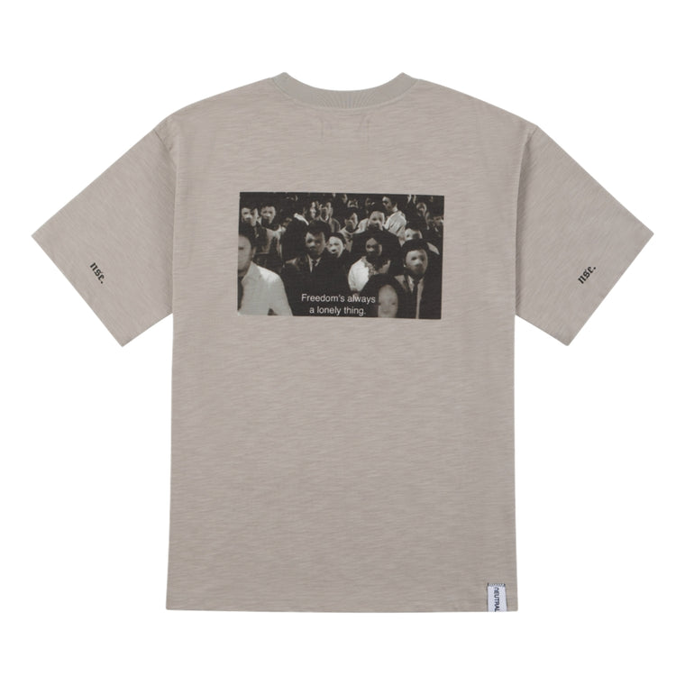 NEUTRAL SOCIETY FREEDOM IS LONELY TEE-GREY