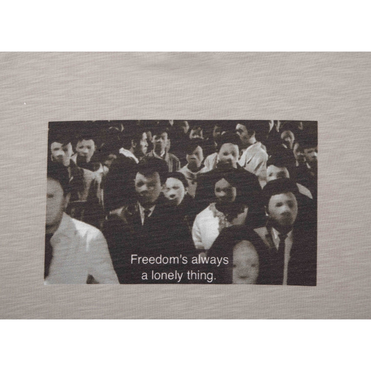 NEUTRAL SOCIETY FREEDOM IS LONELY TEE-GREY