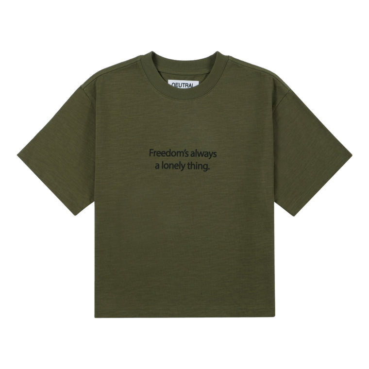 NEUTRAL SOCIETY FREEDOM IS LONELY TEE-OLIVE