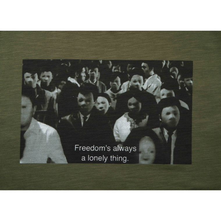 NEUTRAL SOCIETY FREEDOM IS LONELY TEE-OLIVE