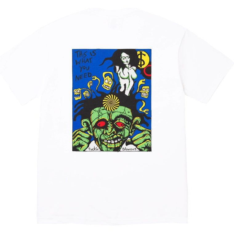 SUPREME FUCKIN BLOWOUT TEE-WHITE
