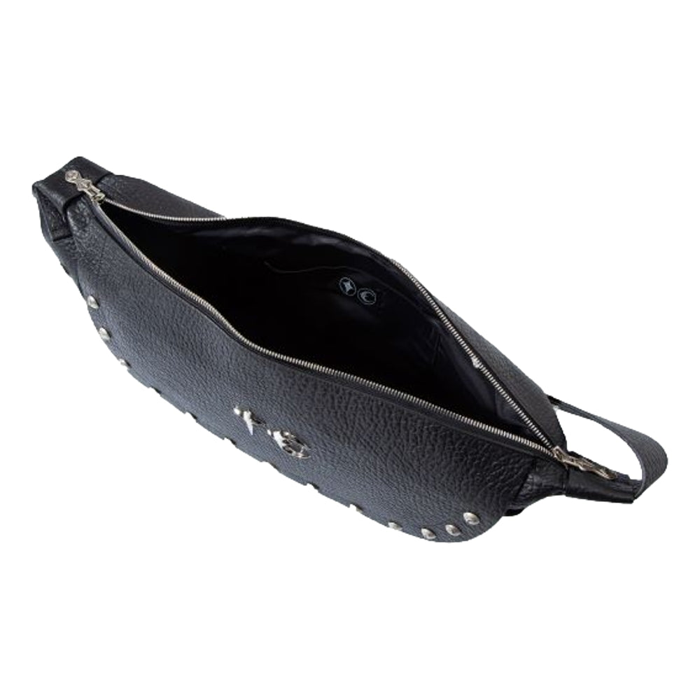 THUG CLUB FULL LEATHER DRAGON MESSENGER BAG-BLACK - Popcorn