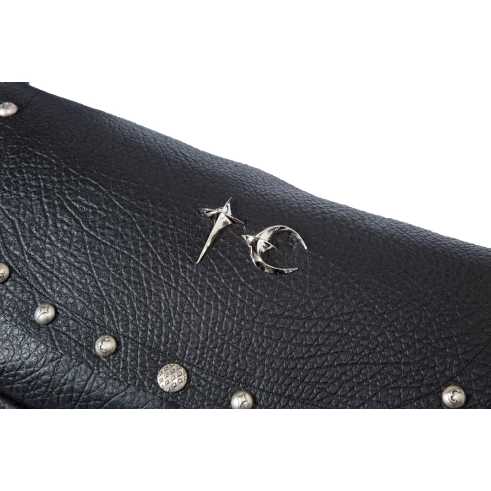 THUG CLUB FULL LEATHER DRAGON MESSENGER BAG-BLACK - Popcorn