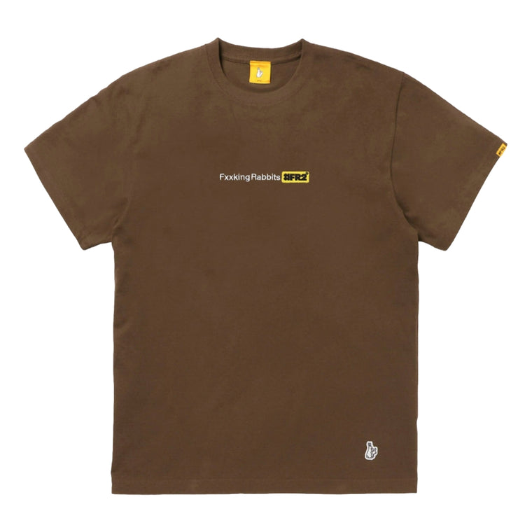 #FR2 FXXKING RABBITS LOGO T-SHIRT-BROWN