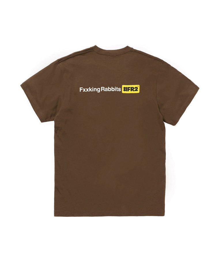 #FR2 FXXKING RABBITS LOGO T-SHIRT-BROWN