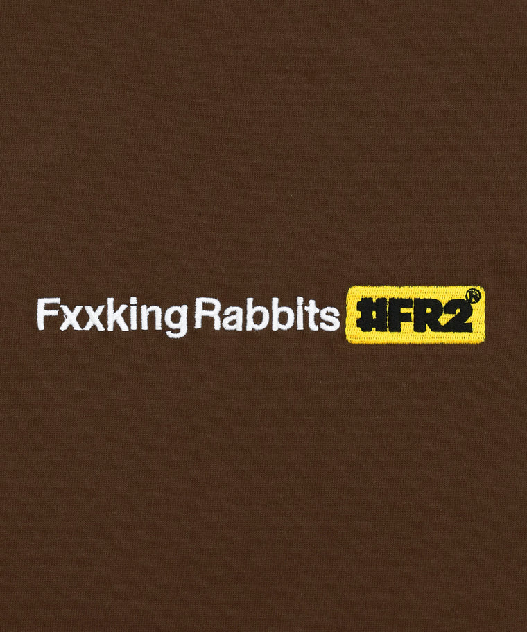 #FR2 FXXKING RABBITS LOGO T-SHIRT-BROWN