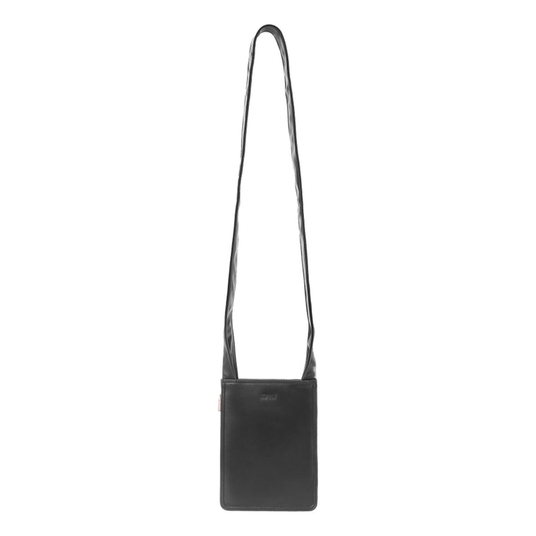 ESPRIT FAUX LEATHER PHONE CROSSBODY BAG-BLACK