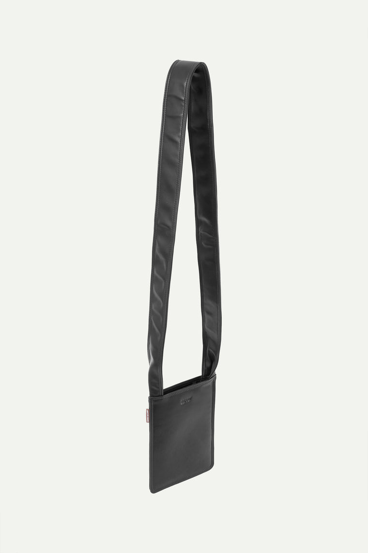 ESPRIT FAUX LEATHER PHONE CROSSBODY BAG-BLACK