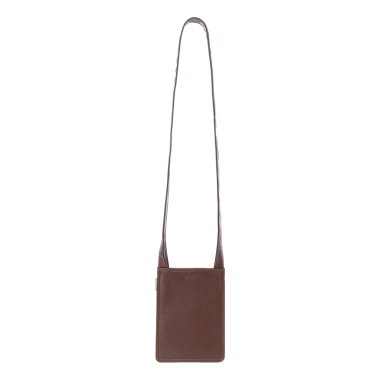 ESPRIT FAUX LEATHER PHONE CROSSBODY BAG-BROWN