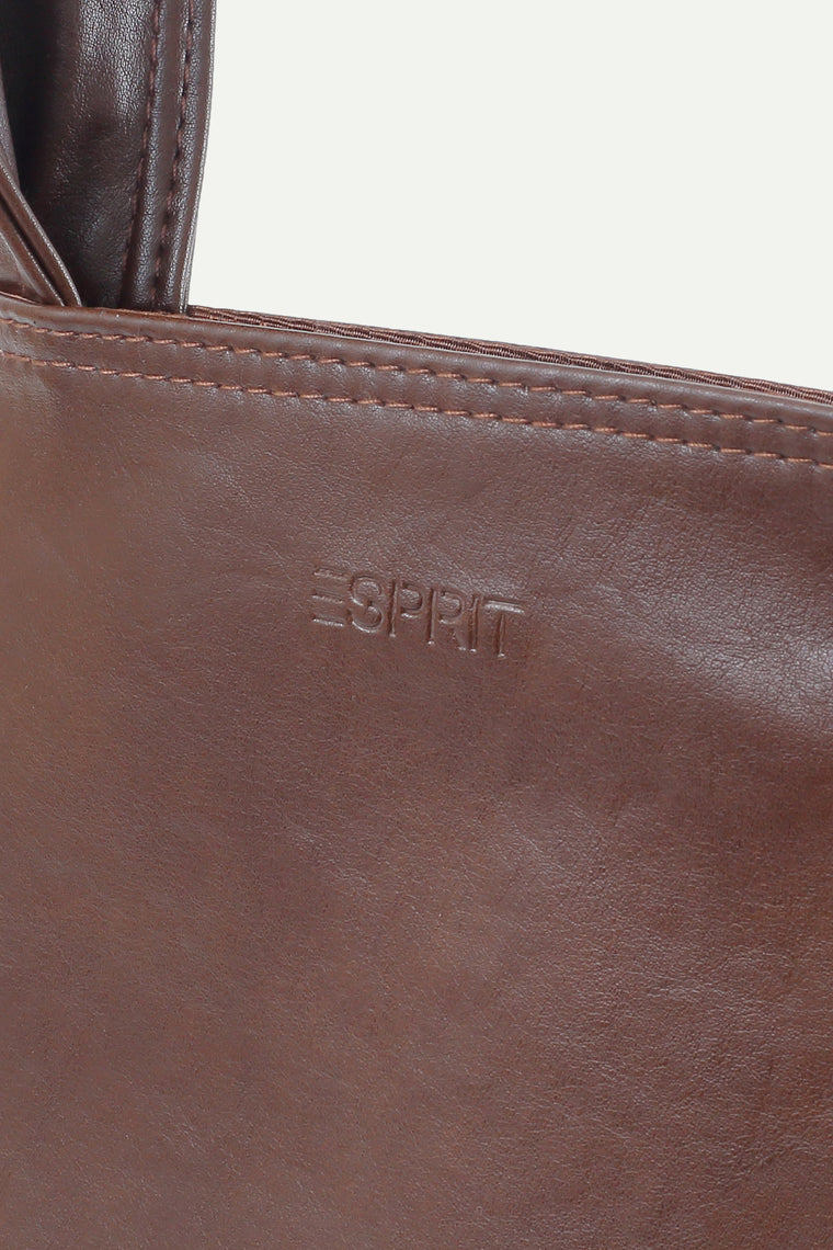 ESPRIT FAUX LEATHER PHONE CROSSBODY BAG-BROWN