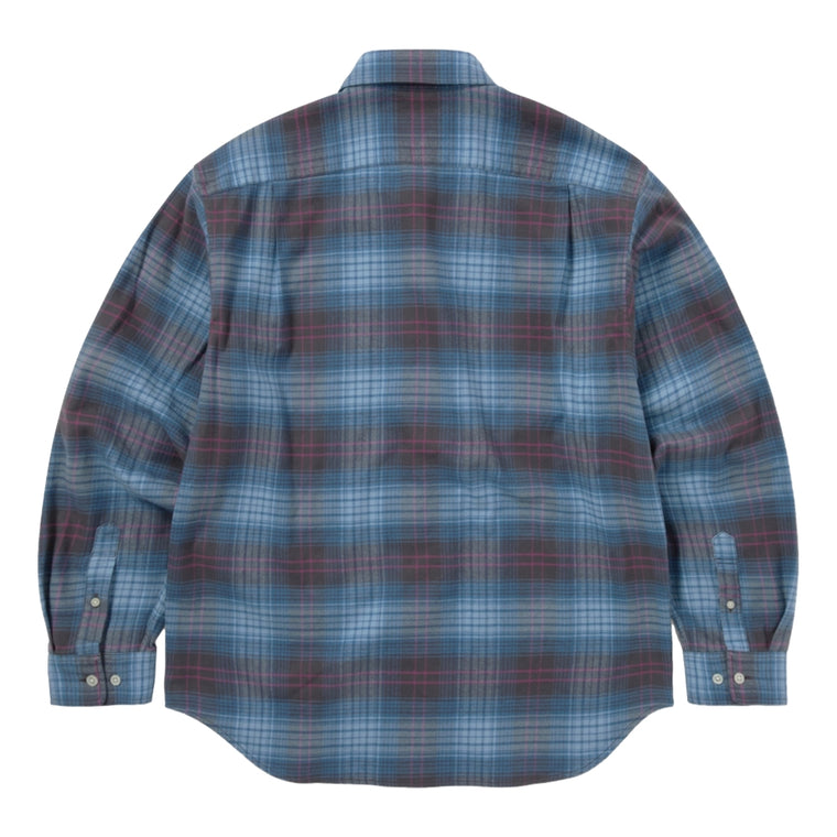 THIS IS NEVER THAT FLANNEL CHECK SHIRT-BLUE