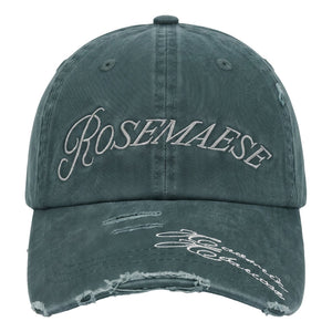 ROSEMAESE FRAYED ROSE CAP - GREY-GREY