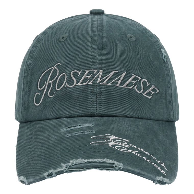 ROSEMAESE FRAYED ROSE CAP - GREY-GREY