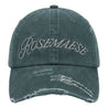 ROSEMAESE FRAYED ROSE CAP - GREY-GREY