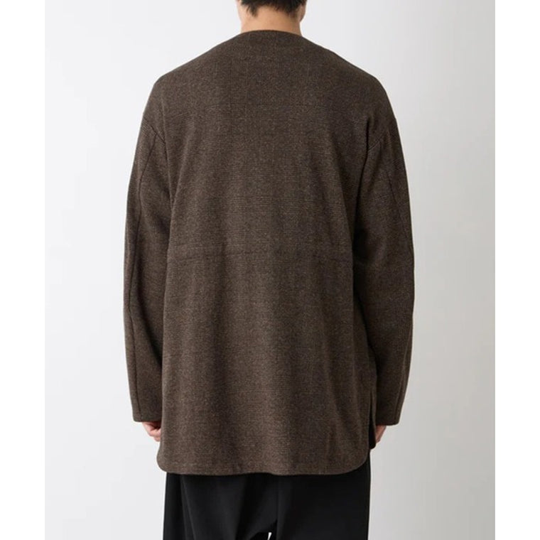 WHITE MOUNTAINEERING GLENCHECK KIMONO SHIRT-BROWN