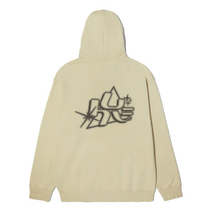 HUF GLOW P/O HOODIE-STONE