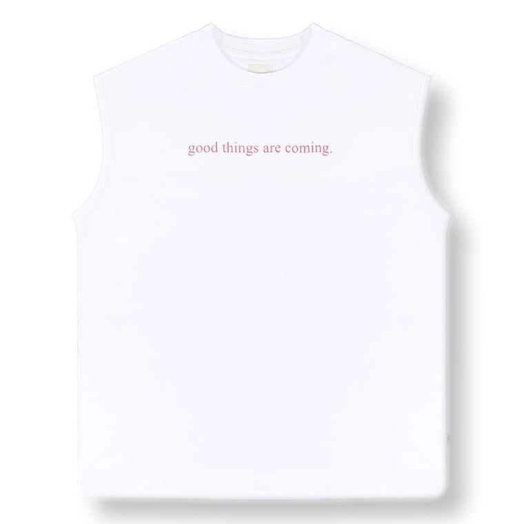 A[S]USL GOOD THINGS ARE COMING SLEEVELESS-WHITE