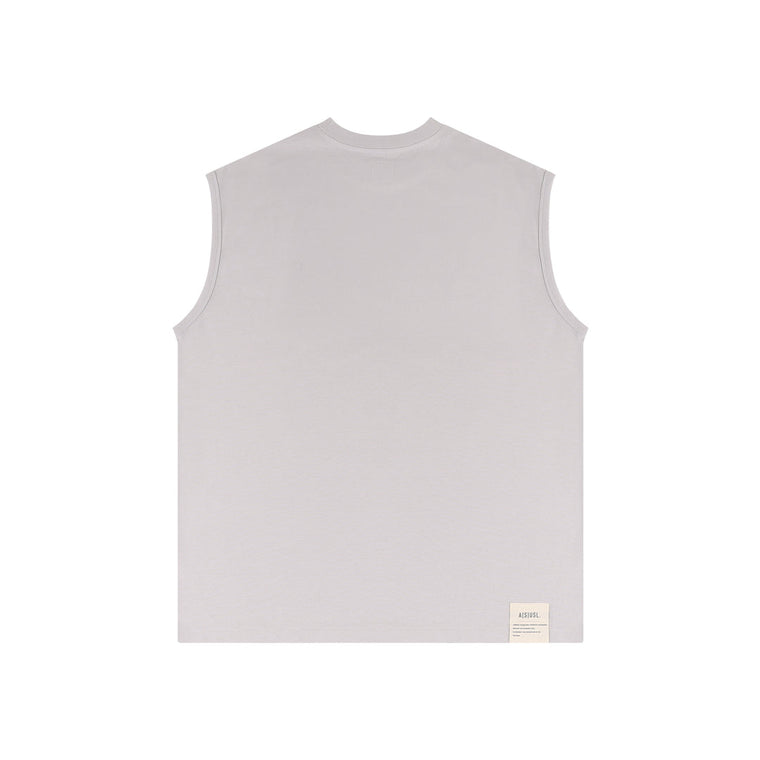A[S]USL GOOD THINGS ARE COMING SLEEVELESS-GREY