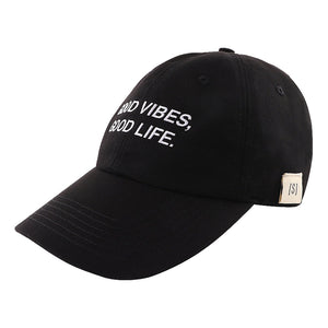 A[S]USL GOOD VIBS DAD CAP-BLACK