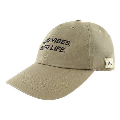 A[S]USL GOOD VIBS DAD CAP-MOKA