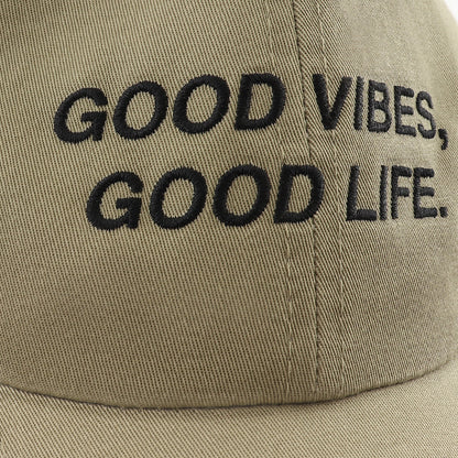 A[S]USL GOOD VIBS DAD CAP-MOKA